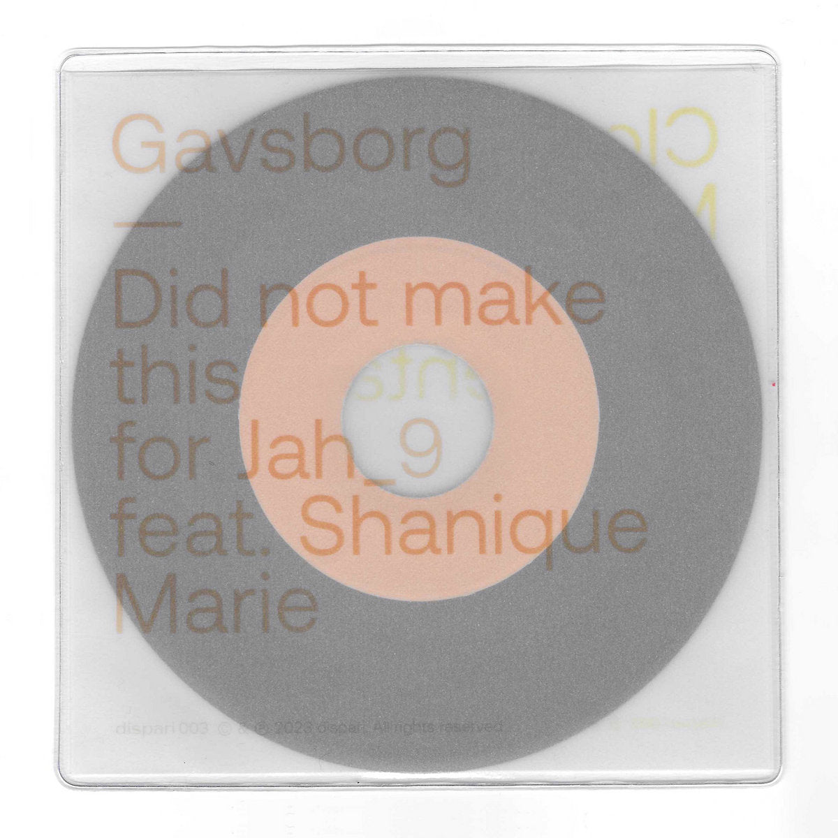 Gavsborg - Did not make this for Jah_9 feat. Shanique Marie album cover