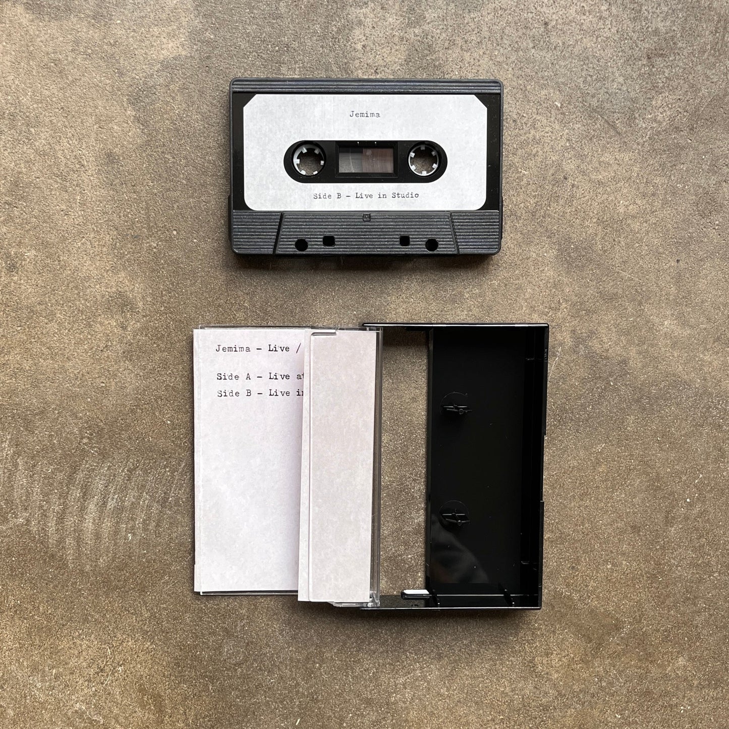 Jemima live tape—open view