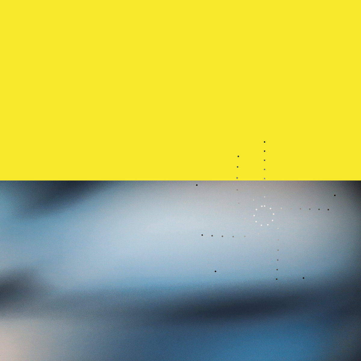 Gradient background transitioning from yellow to blue with a subtle pattern.