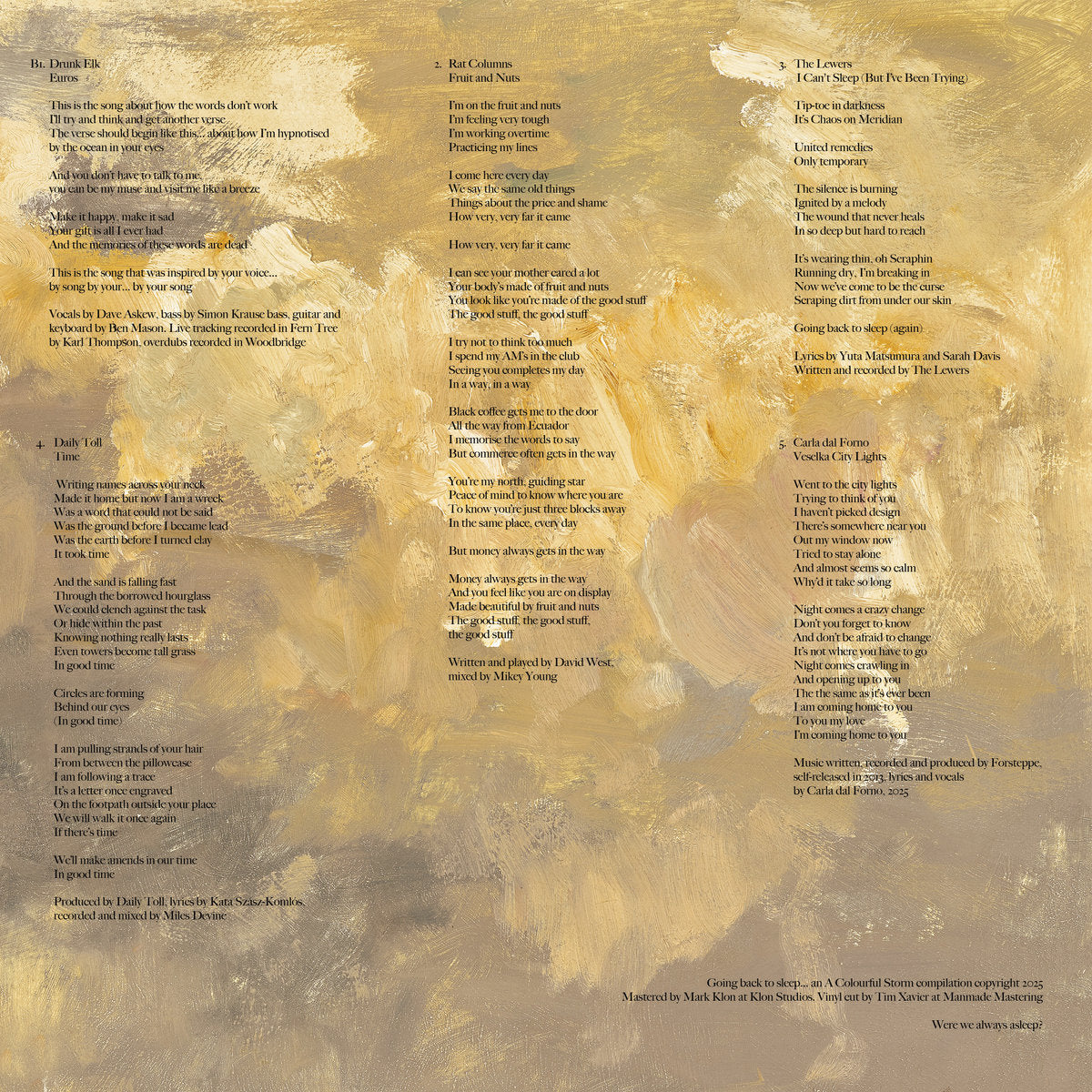 Various Artists - Going Back To Sleep insert 2