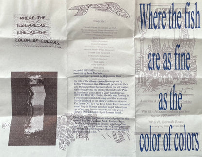 Erik Kramer - Where the fish are as fine as the color of colors (Cassette)