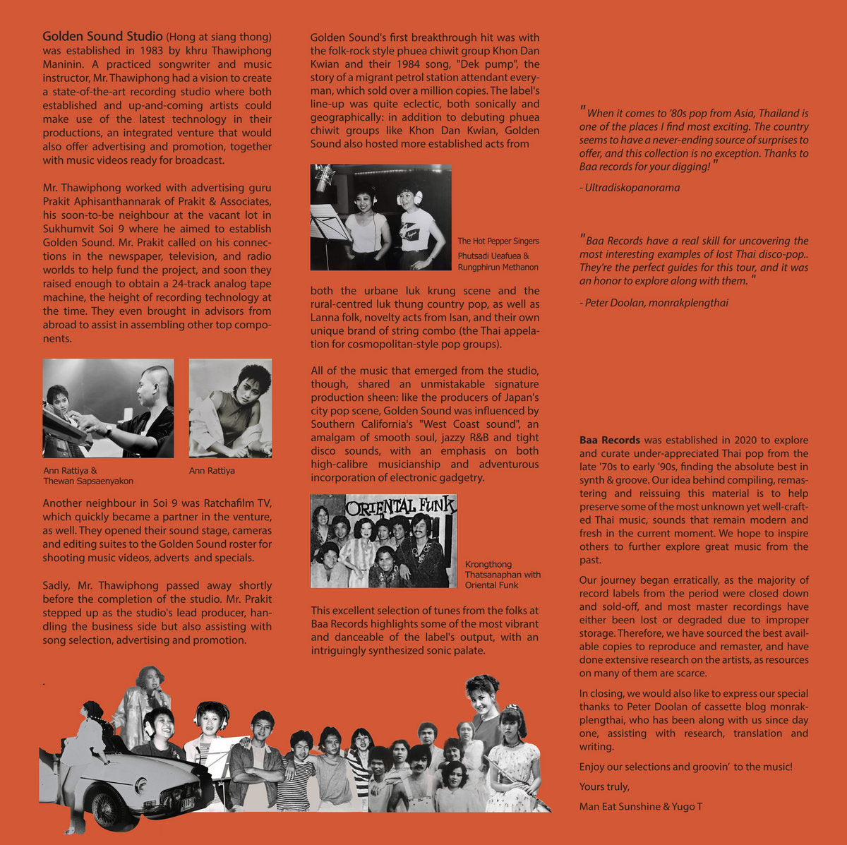 Baa Records Selects: Thailand’s Golden Sounds 80s Synth Pop & Disco insert 2