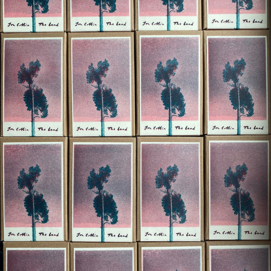 Jon Collin - The Land cassette, front view. 2026 edition on Early Music. Available at Seasonal Work Records.