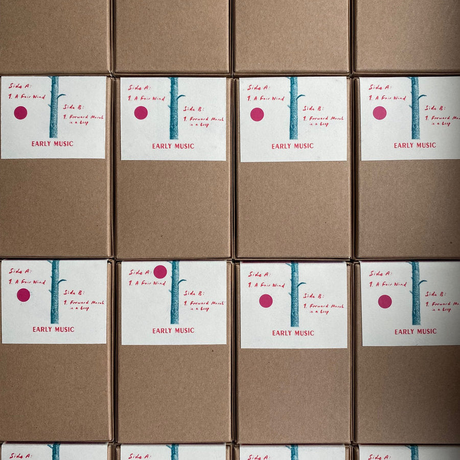 Jon Collin - The Land cassette, back view. 2026 edition on Early Music. Available at Seasonal Work Records.