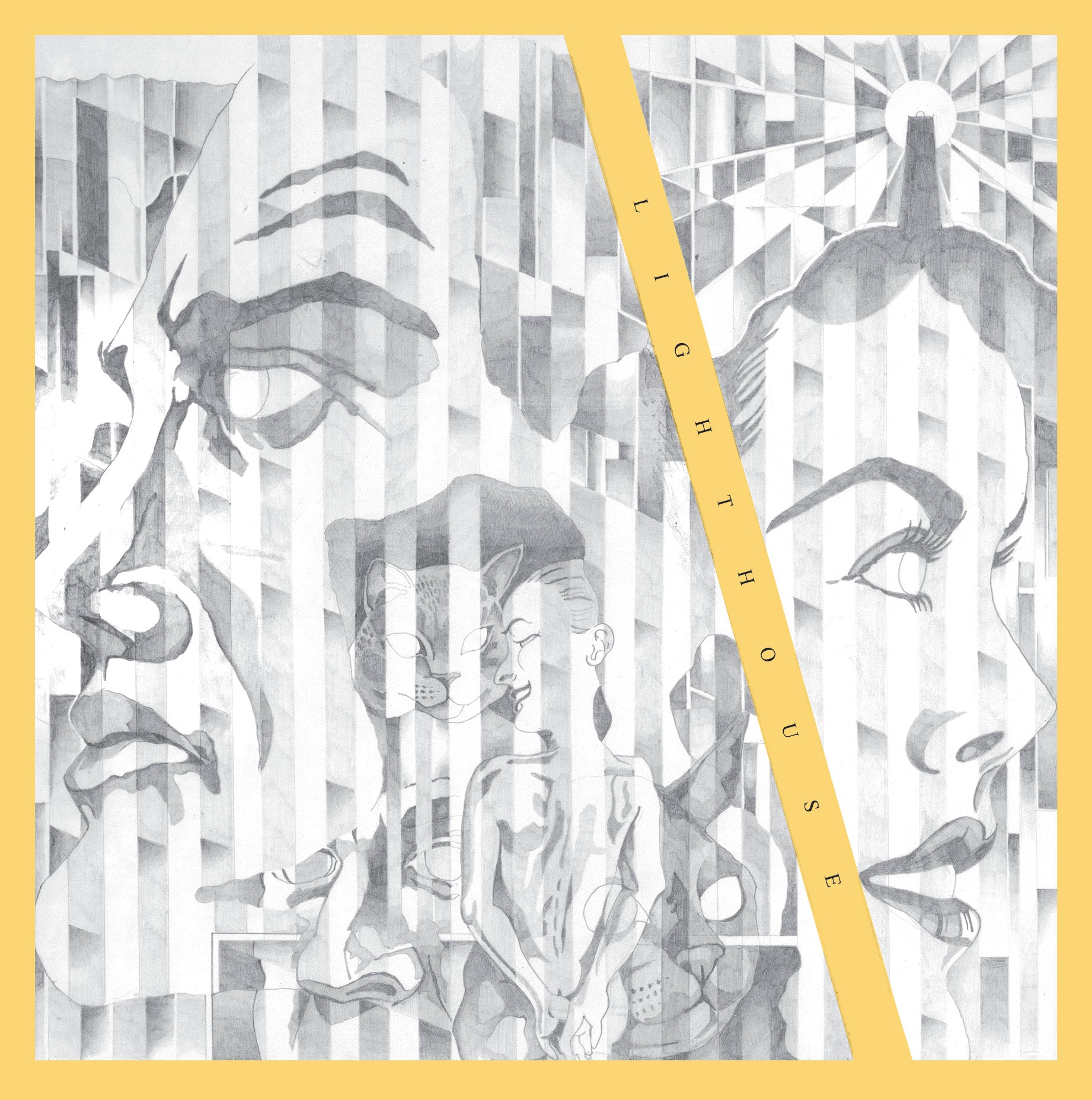 The Shadow Ring - Lighthouse album cover. Blank Forms Editions reissue, 2LP, 2026. Available at Seasonal Work Records.