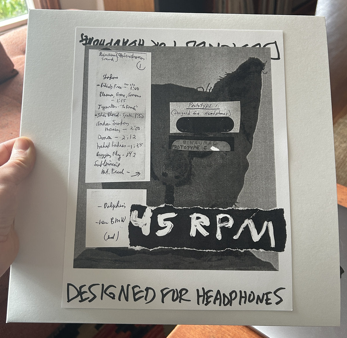 Unknown Artist - Binaural Prototype 1, album cover. LP reissue of an obscure cassette by Concentric Circles, USA, 2026. Available at Seasonal Work Records.